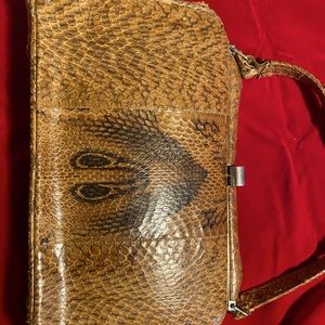 Vintage snakeskin handbag